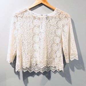 H&M Cream Crochet Top